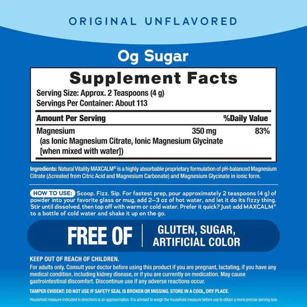 Natural Vitality Calm Original Unflavored Magnesium Powder – 16 oz