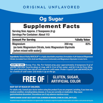 Natural Vitality Calm Original Unflavored Magnesium Powder – 16 oz