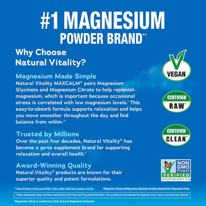 Natural Vitality Calm Original Unflavored Magnesium Powder – 16 oz