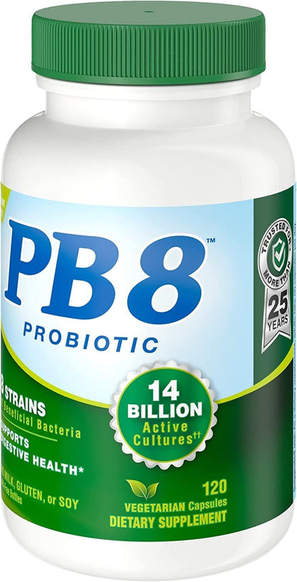 PB8 Pro-Biotic Vegetarian 14 Billion CFU – 120 Veggie Capsules