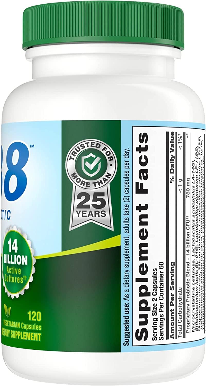 PB8 Pro-Biotic Vegetarian 14 Billion CFU – 120 Veggie Capsules
