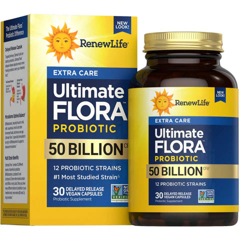 Renew Life Ultimate Flora Extra Care Probiotic 50 Billion CFU – 30 Capsules