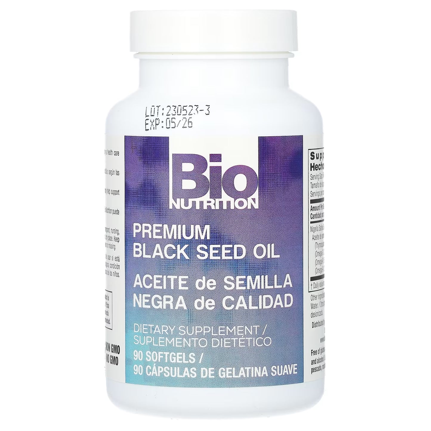 Bio Nutrition Premium Black Seed Oil 1,000 mg – 90 Softgels