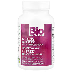 Bio Nutrition Ashwagandha Stress Wellness – 60 Vegetarian Capsules