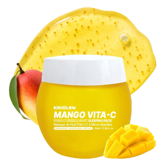 KIKIGLOW Mango Vita-C PDRN L7 Needle Shot Sleeping Pack