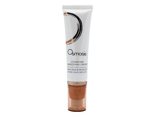 Osmosis Hydrafirm smoothing cream tube on a white background